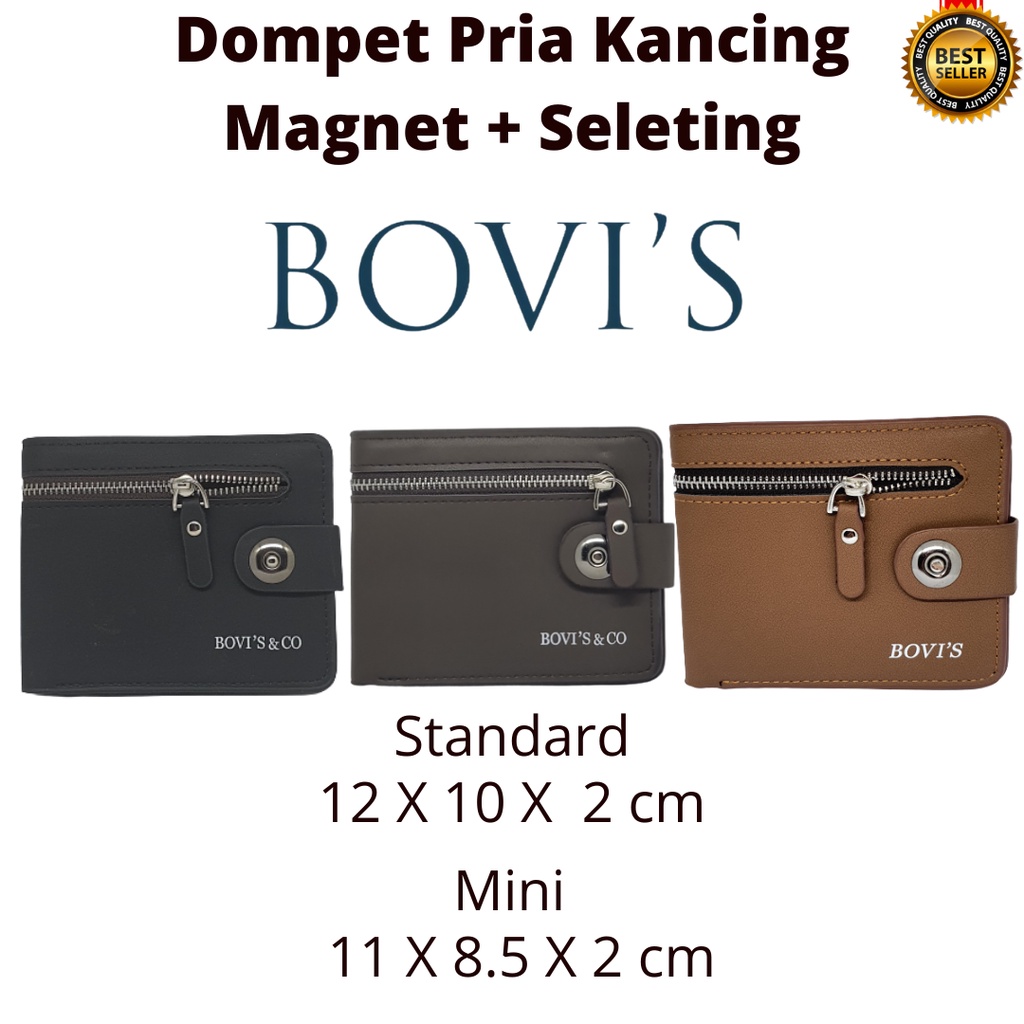 Dompet Pria Original Bovis Seleting Depan dan Kancing Magnit Model Keren Anak Muda Terbaru Kekinian Harga Murah dan Terjangkau Kualitas Distro Terbaik dan Terpercaya Bahan Premium