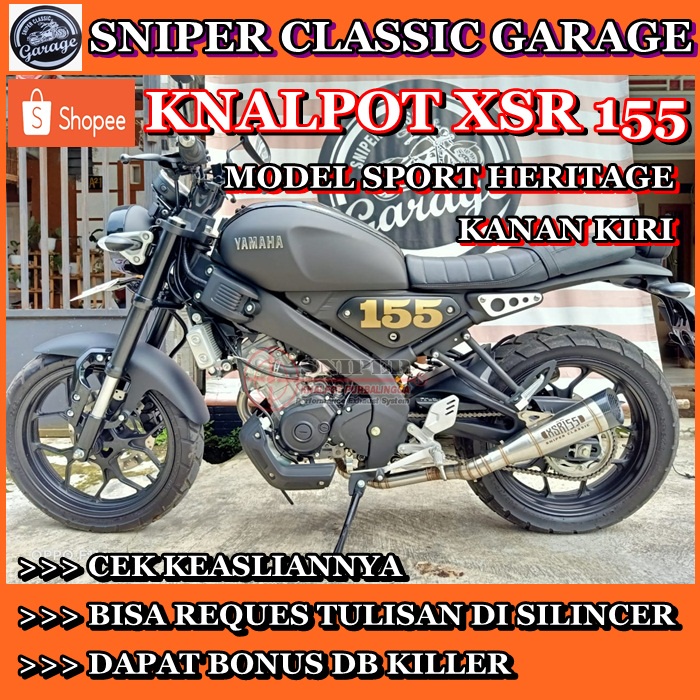 KNALPOT XSR 155 KIRI KANAN SPORT HERITAGE