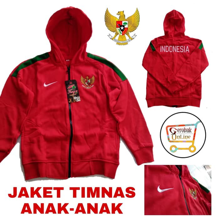 STOCK TERBATAS JAKET ANAK Timnas Indonesia MURAH Kwalitas Grade Ori