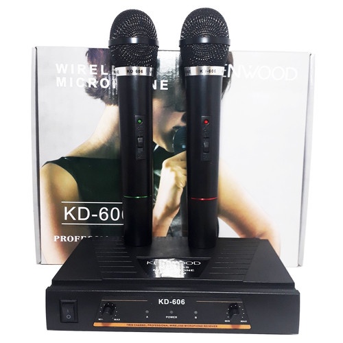 Kenwood Mic Wireless Double KD-606 Microphone Karaoke Tanpa Kabel