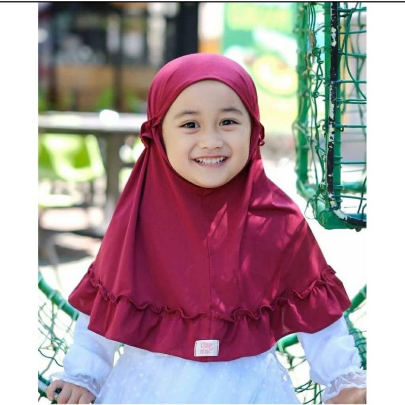 Kerudung Bergo Anak 1-3 Tahun Kerudung rample instan