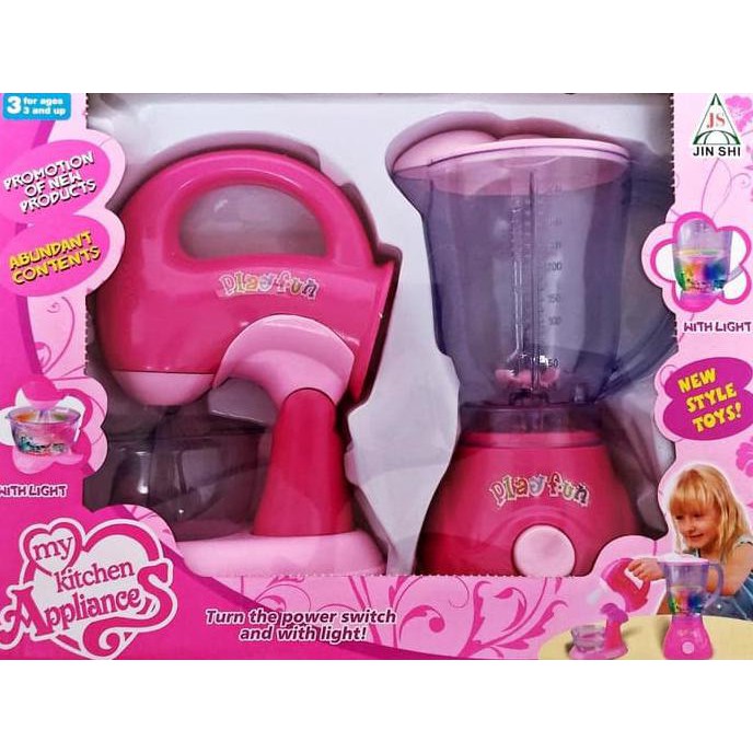 Promo  barang baru  Mainan Anak Blender dan Mixer Baterai Set My Kitchen Appliances 018-03