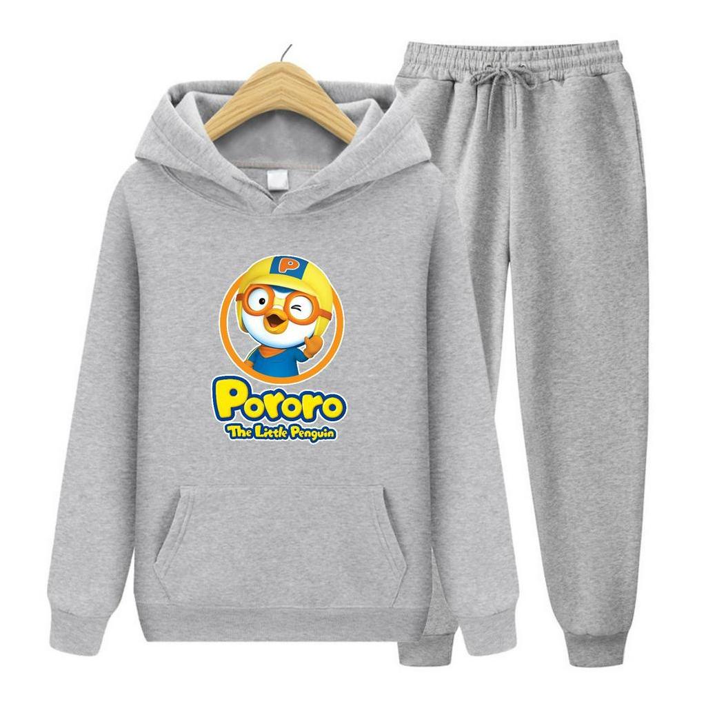 FenishaStore PORORO LITTLE PENGUIN Sweater Hoodie Atasan Dan Setelan Anak  Usia 4-14 Tahun Bisa Bayar Ditempat COD