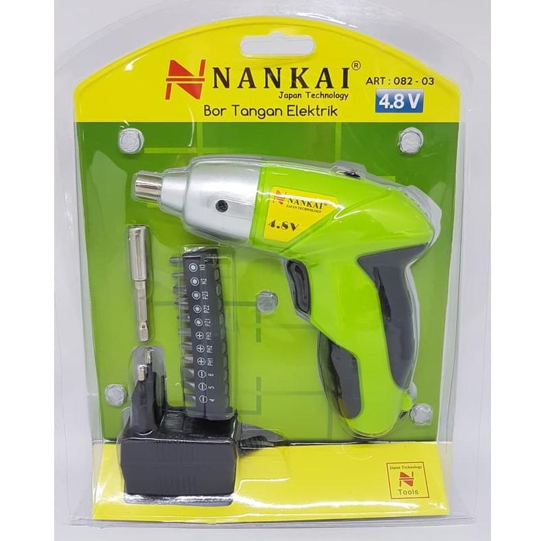 Sale.. Bor Tangan Cas Nankai 4.8V - Bor Cordless Obeng Baterai Bukan Fisch - Re