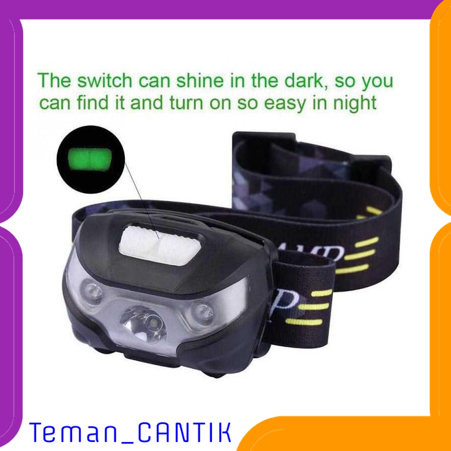 TC-IE093 TAFFLED HEADLAMP FLASHLIGHT RECHARGEABLE USB + MOTION SENSOR - Z20T19