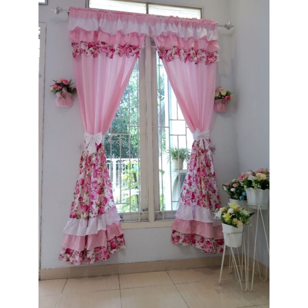 gorden shabby pink rempel 3 atas bawah