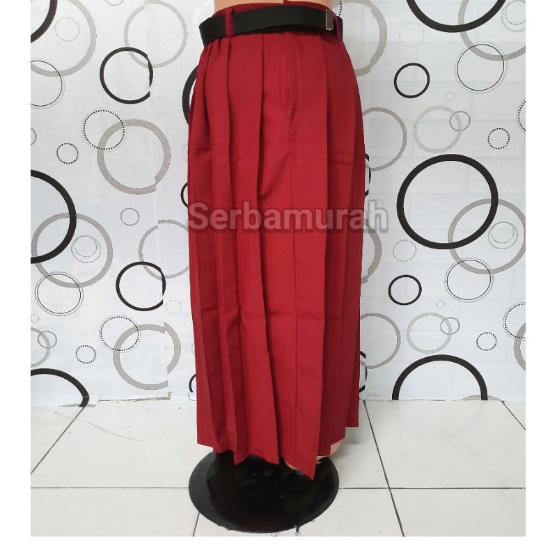 rok rempel panjang merah sekolah SD rok panjang sekolah sd ukuran bigsize