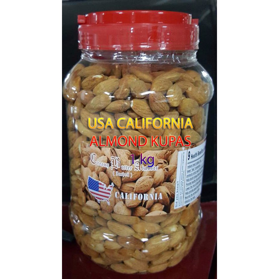 

Roasted Kacang Almond Kupas 1kg USA-CALIFORNIA