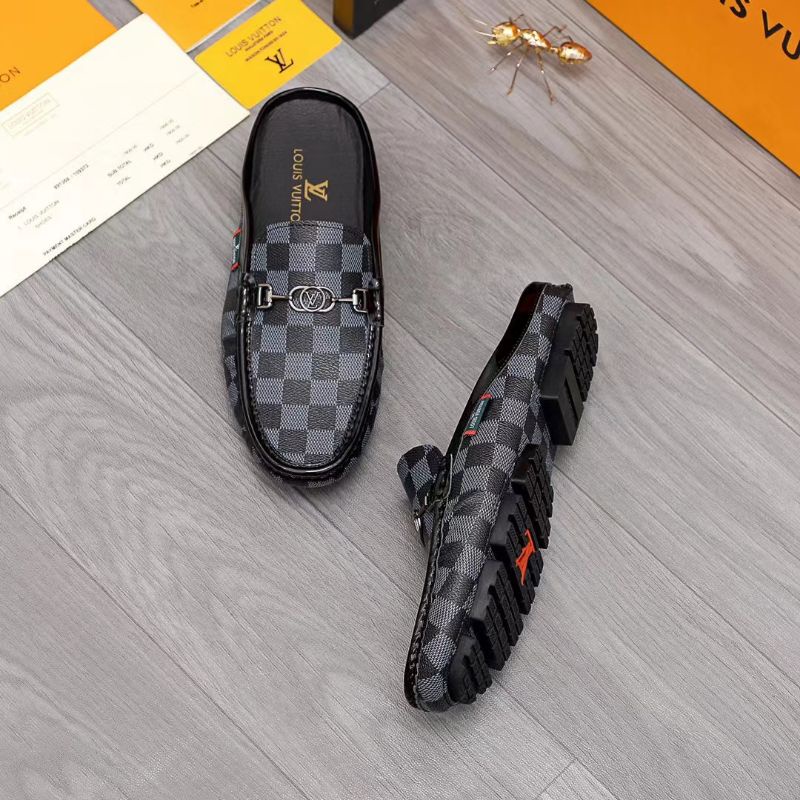 sandal sepatu pria lv mirror slide cowok lou is vuitton top Brand P1SHOES new styles