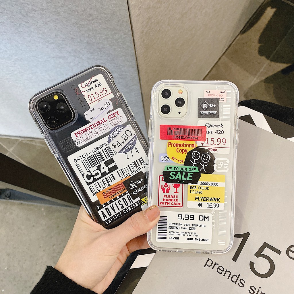 Casing Soft Case Desain Label Harga Untuk Iphone 11/11pro/11promax/xr