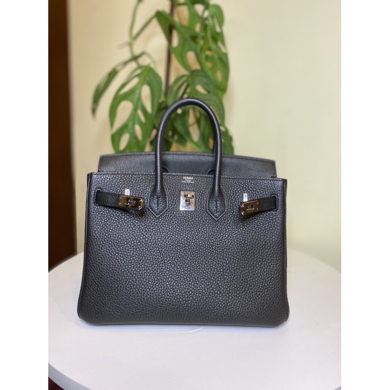 Birkin 25 noir black togo phw