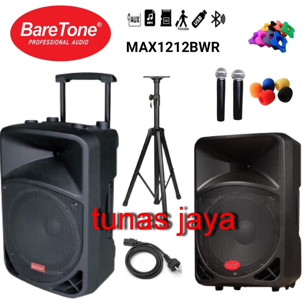 Speaker Portable Baretone BT-3H1212BWR NEW ORIGINAL RESMI