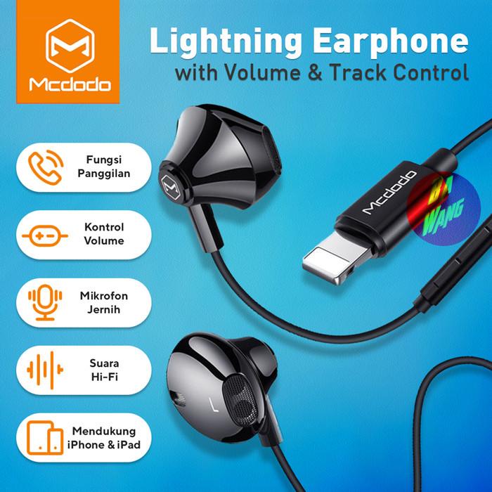 Mcdodo Lightning Earphone Headset Handfree 1.2M