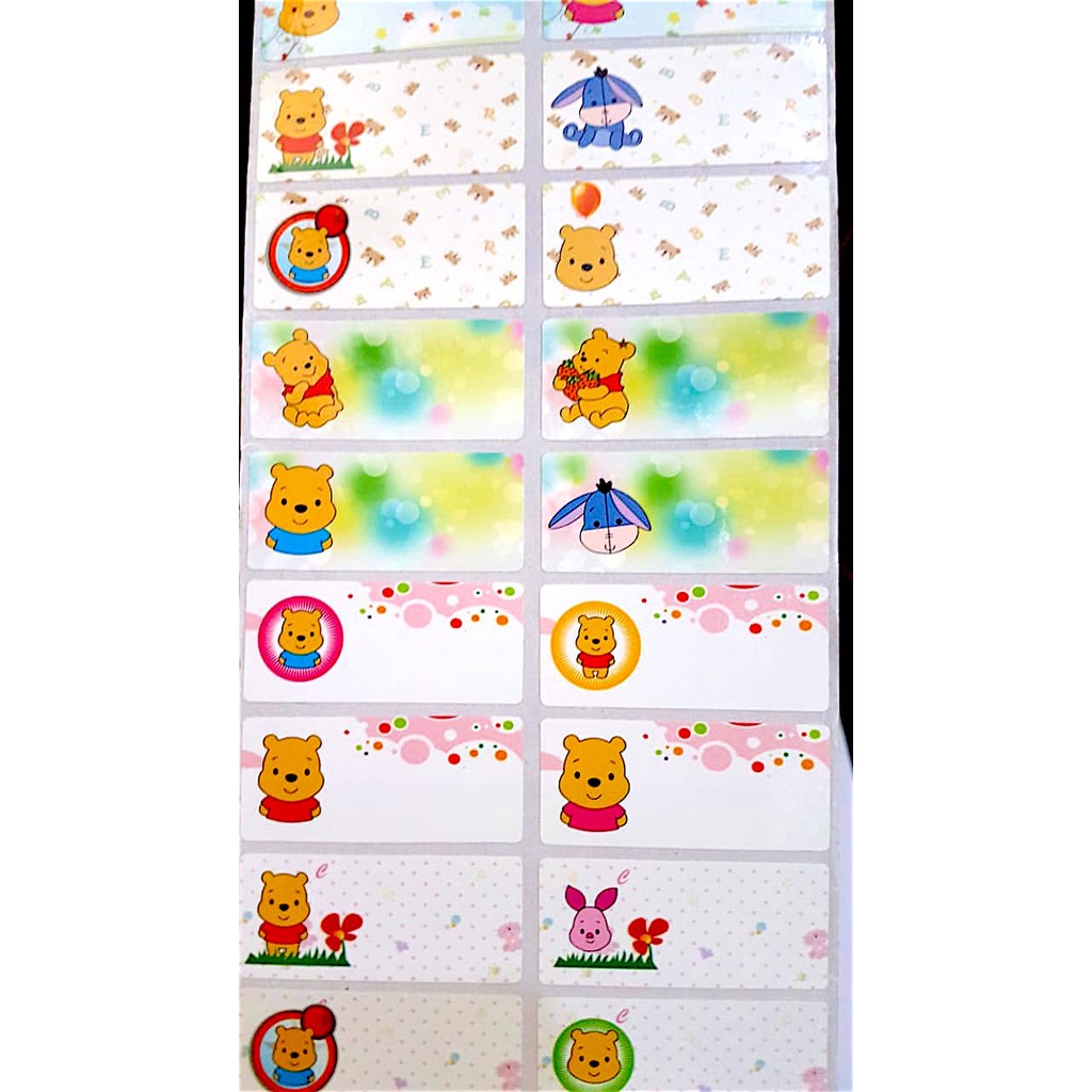 

Label Nama Anti Air Sticker Waterproof Baby Pooh