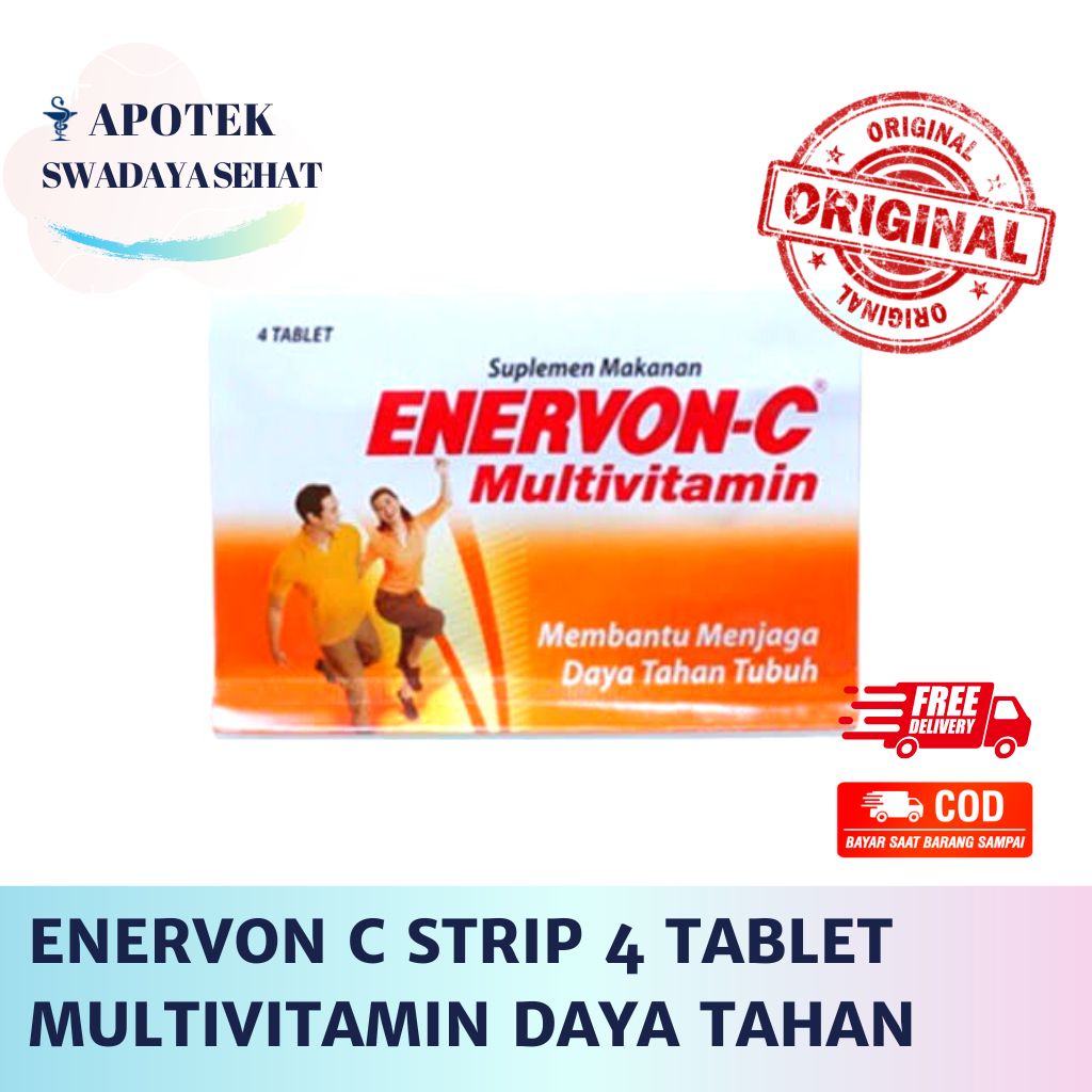 ENERVON C STRIP 4 Tablet - Multivitamin Daya Tahan Tubuh