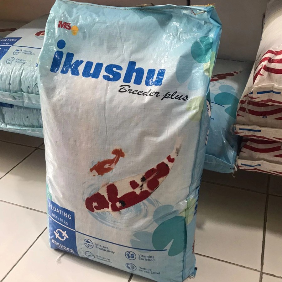 Ikushu Breeder Plus 2 mm 1 kg Pelet Ikan Koi Hias Size 2mm Pakan 1kg