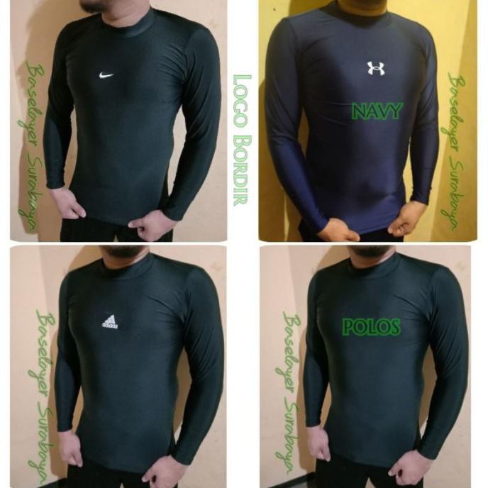 Manset Baselayer Panjang Lycra Long Sleeves Pria Wanita Jumbo XXXL