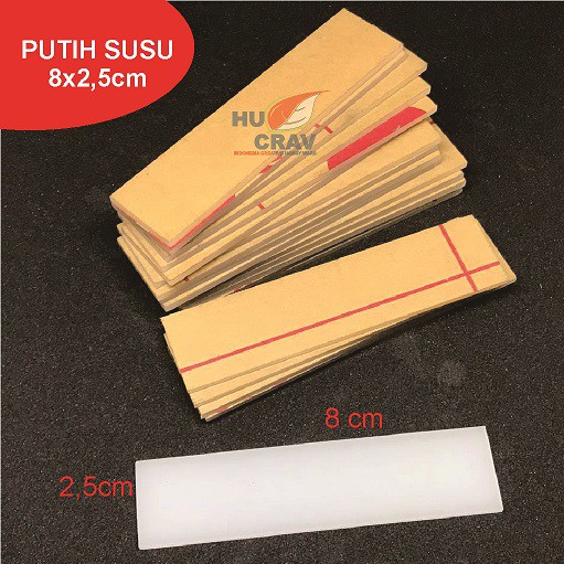 Bahan Akrilik Papan Nama Dada Acrylic Name Tag WARNA PUTIH SUSU