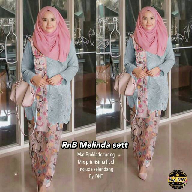 Kebaya set modern kondangan kartini kebaya syari Melinda Set Ori by DNT