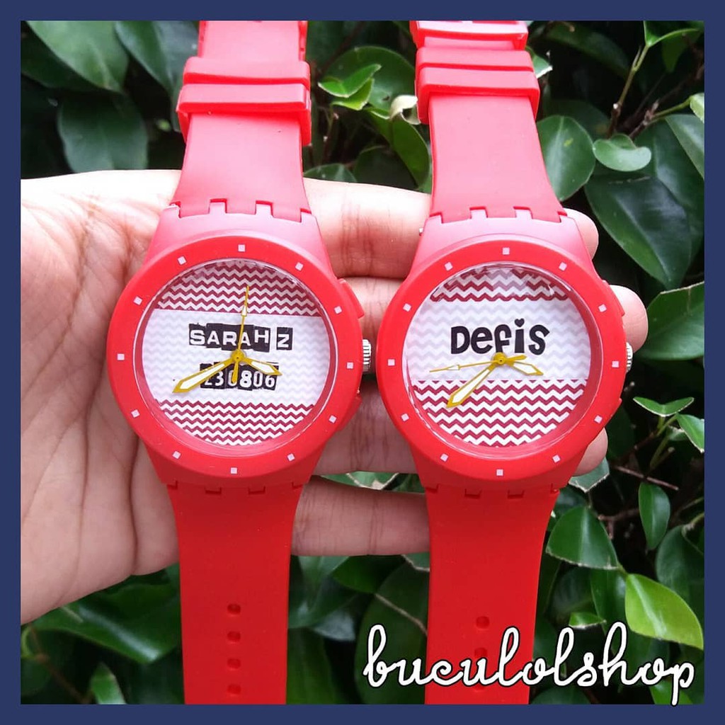 Jam Tangan Swatch Rubber Merah