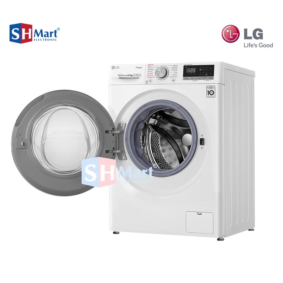 MESIN CUCI LG FRONT LOADING KAPASITAS 8,5 KG FV1285S3WS AI DD STEAM THINQ WIFI GARANSI RESMI