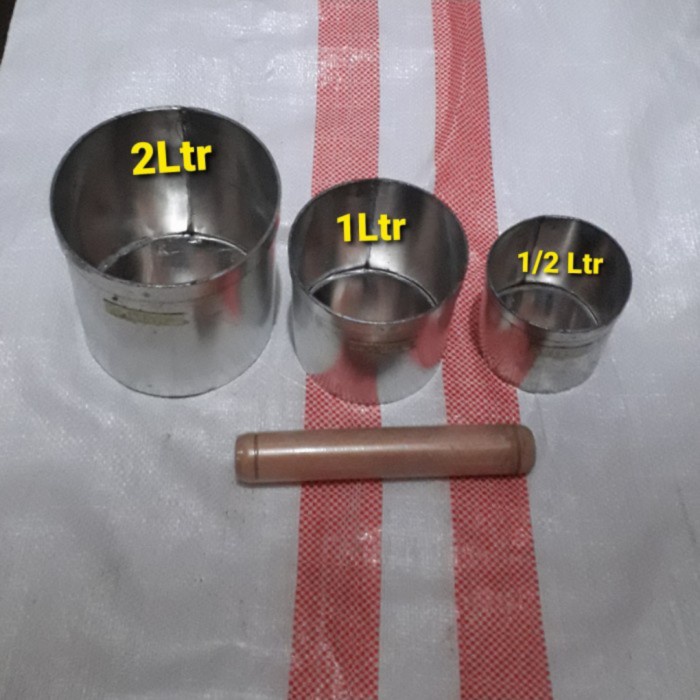 

978Eq10W Kiloan, Literan Beras 1/2 Liter, 1 Liter, 2 Liter Plus Kayu Perata WQ12