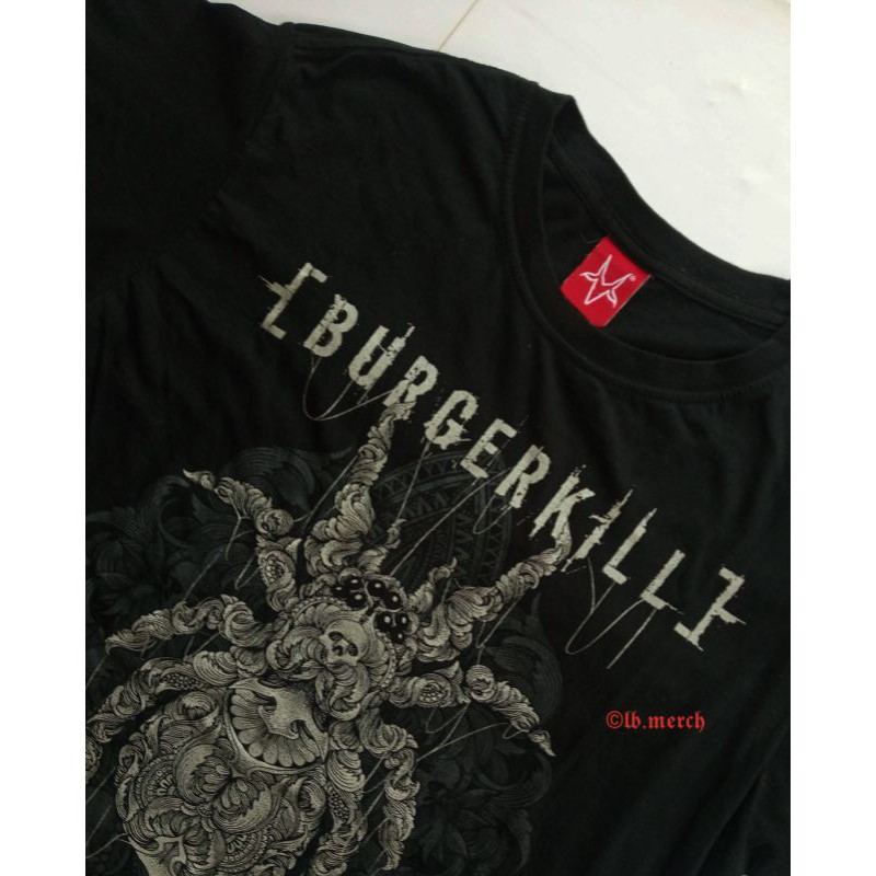 T-shirt Burgerkill tarantula & blasting europe,thesigit live in hardrock bali,RHCP,homicide