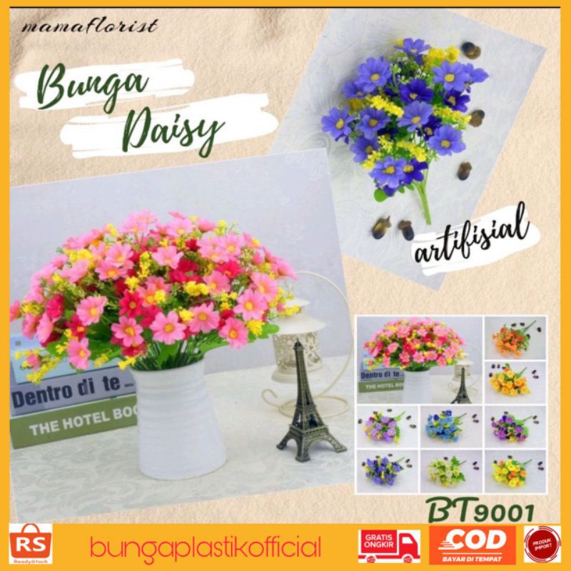 Jual Bunga Plastik Daisy Tangkai Kuntum Bunga Hias Bunga Dekorasi Bunga Artifisial Bunga