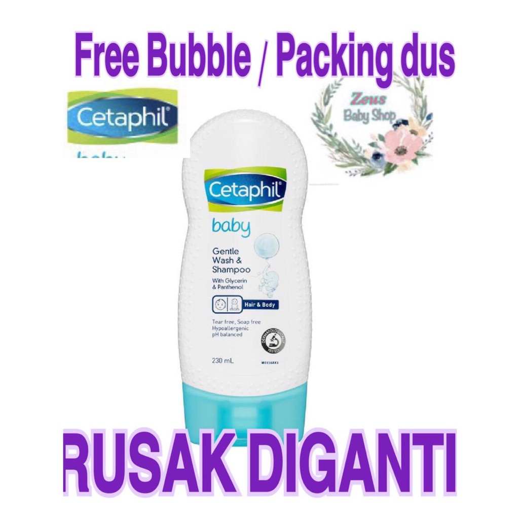 Cetaphil Gentle Baby Wash And Shampoo 230 Ml -  400ml Sabun Dan Shampo Bayi