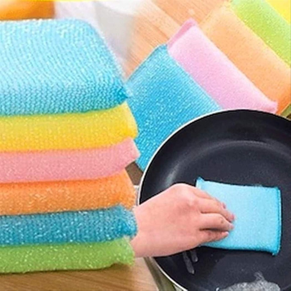 SPON CUCI PIRING POLYESTER - SPONS BANTAL - WARNA WARNI MURAH SPONGE