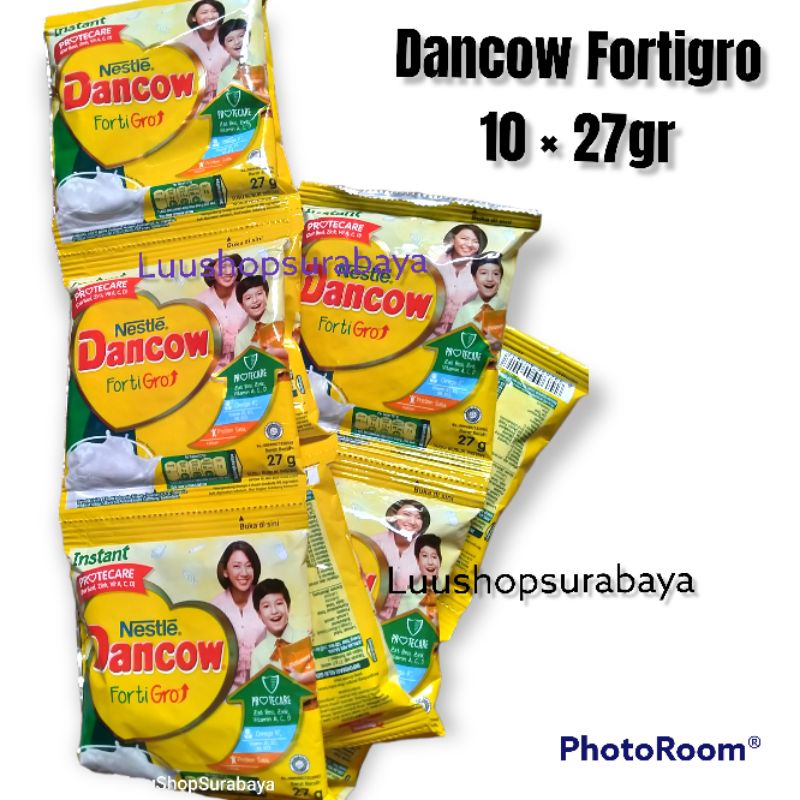 

Dancow FortiGro Susu Bubuk Instan Renceng 38gr × 10 sachet