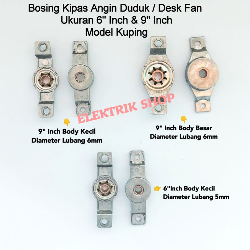 BOSING KIPAS ANGIN DUDUK 6&quot;INCH 9&quot;INCH / BEARING KIPAS ANGIN DUDUK MODEL KUPING