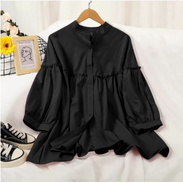Atasan Wanita Blus Kemeja Blouse Wanita Lengan Panjang Bluse Korea Baju Kasual Wanita Import Baju Mu