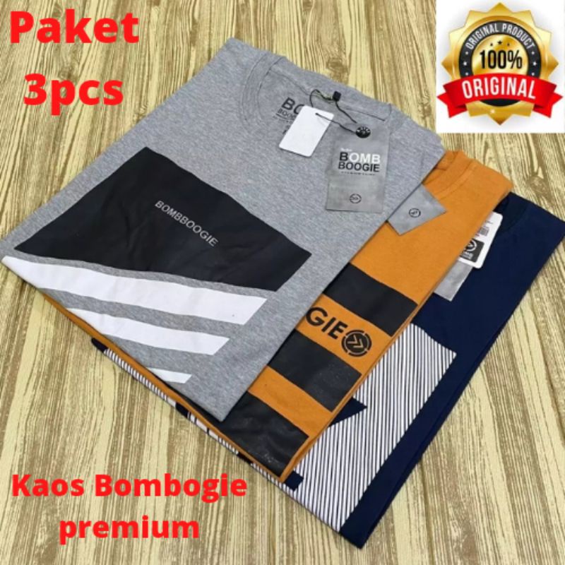 Paket 3Pcs 100ribu Kaos Bomboogiee premium branded matahari / MOTIF RANDOM ACAK | kaos pria | kaos pria dewasa | kaos pria distro MOTIF RANDOMACAK | baju pria BOMBOGIEE / Baju pria distro / kaos pria / baju / kaos / kaos pria big size