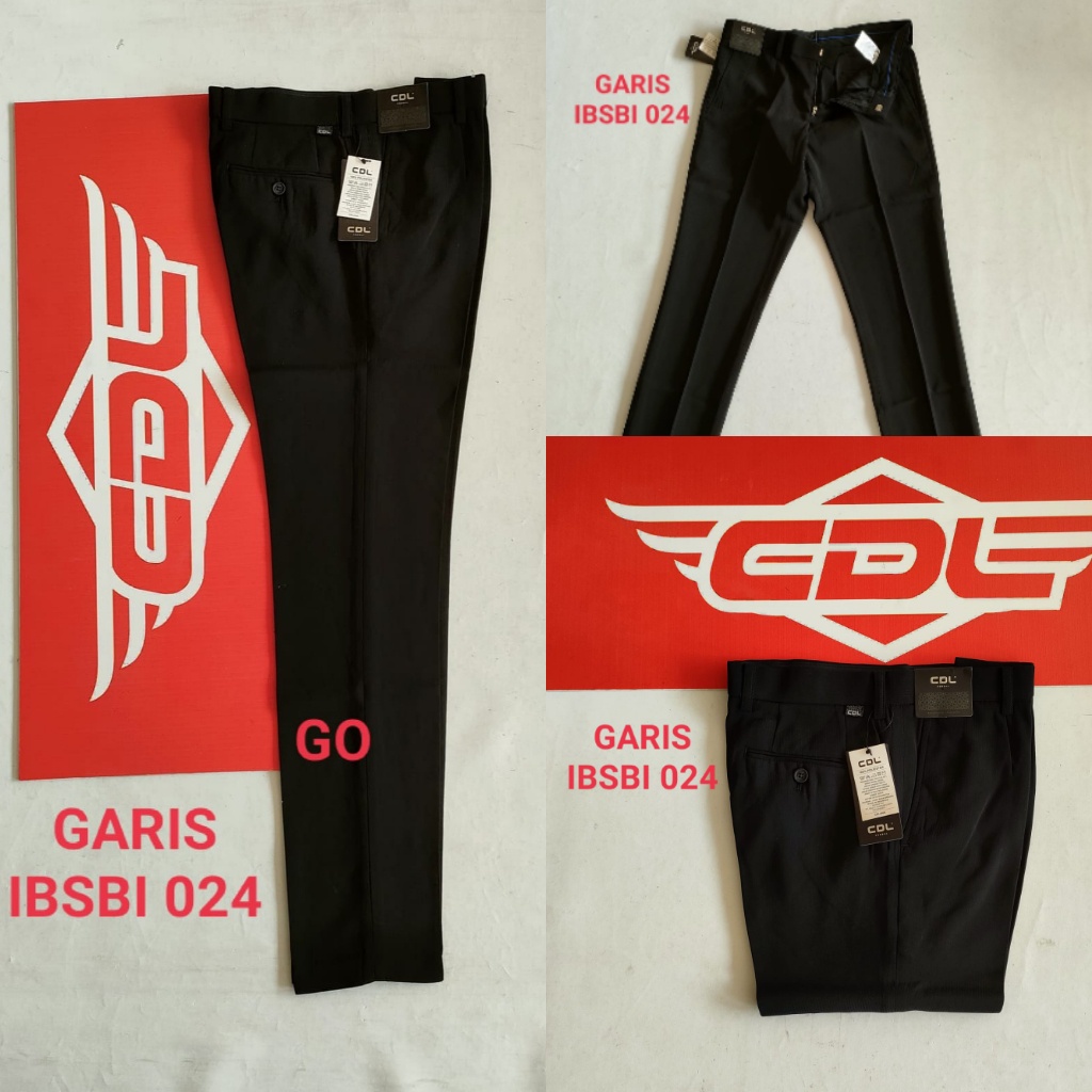 gof CDL (CARDINAL) CELANA FORMAL HITAM Pakaian Pria Celana Panjang Katun Chinos Stretch Slimfit Original