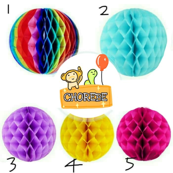 

Honey Comb Paper Ball / Bola Kertas Dekorasi (25cm)