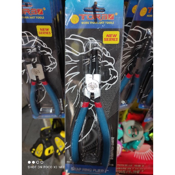 tang pin bengkok tekan tutup TORA 7in/snap ring plier 7&quot; TORA