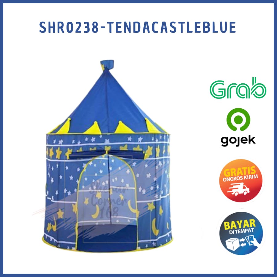 SHENAR TENDA ANAK CASTLE / TENDA MAIANAN ANAK / TENDA MAIN RUMAH RUMAHAN PORTABLE MODEL CASTLE KIDS CAMPING INDOOR OUTDOOR , SHENARCORNER168