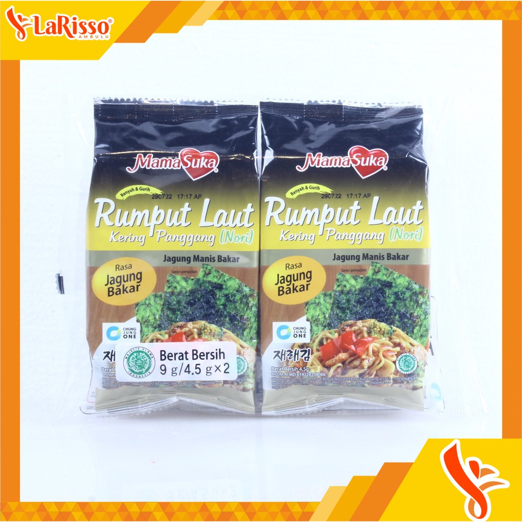 

MAMASUKA RUMPUT LAUT KERING PANGGANG ROASTED NORI SEAWEED 4.5GRX 2 ALL VARIAN