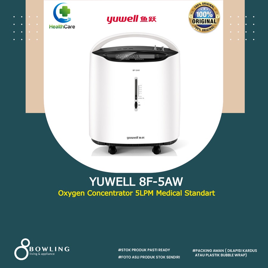 YUWELL 8F-5AW Oxygen Concentrator 5LPM Medical Standard