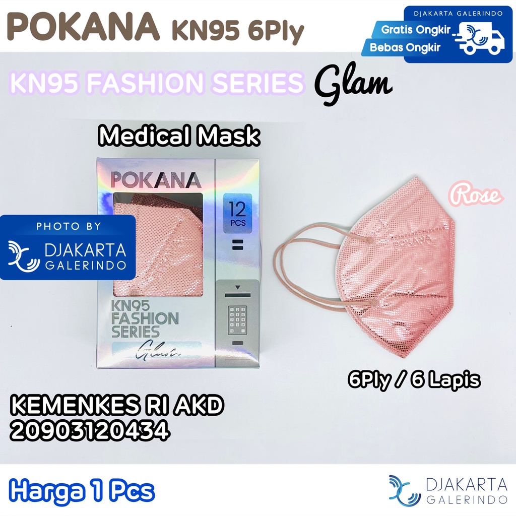 Masker POKANA KN95 Glam Fashion Series 6Ply Original