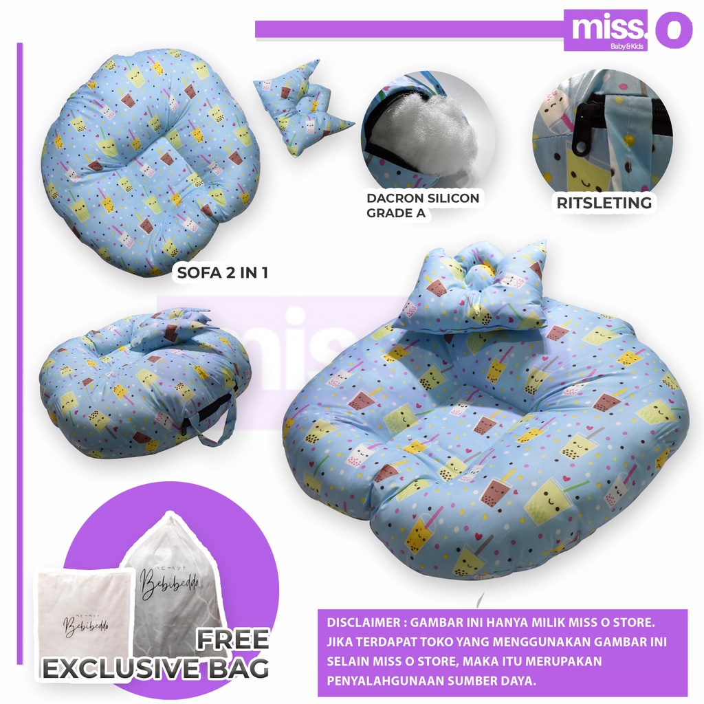 Sofa Bayi Belajar Duduk Miss Oo 001-Drink Blue