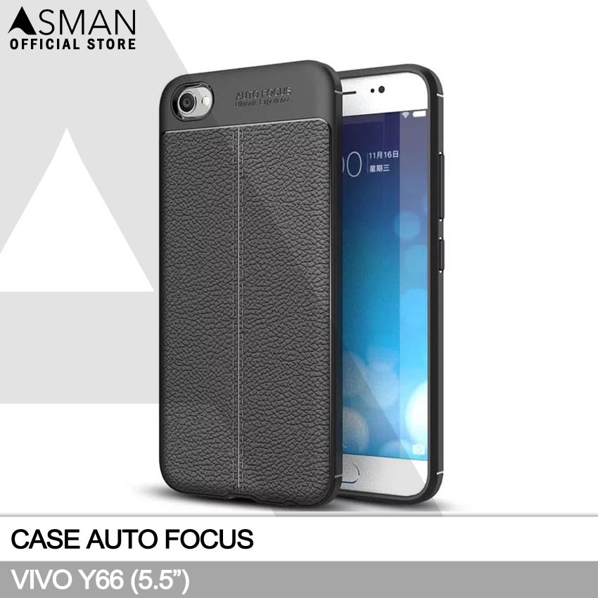 Auto Focus Vivo Y66 (5.5&quot;) | Soft Case Leather Premium - Hitam