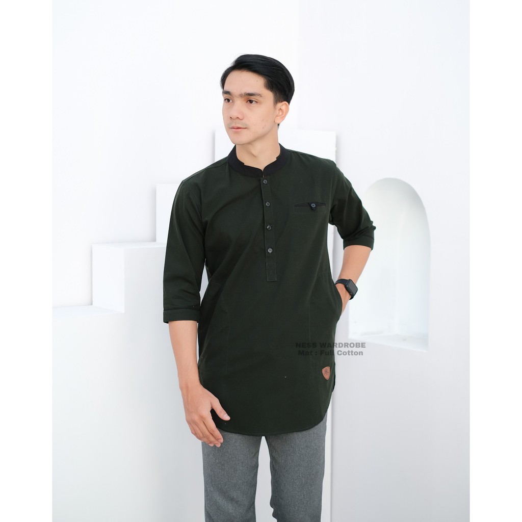 Koko Kaos Katun Green-Koko Pria Dewasa Terlaris Orange-Koko Dewasa Murah Black Murah-ssr-Kurta