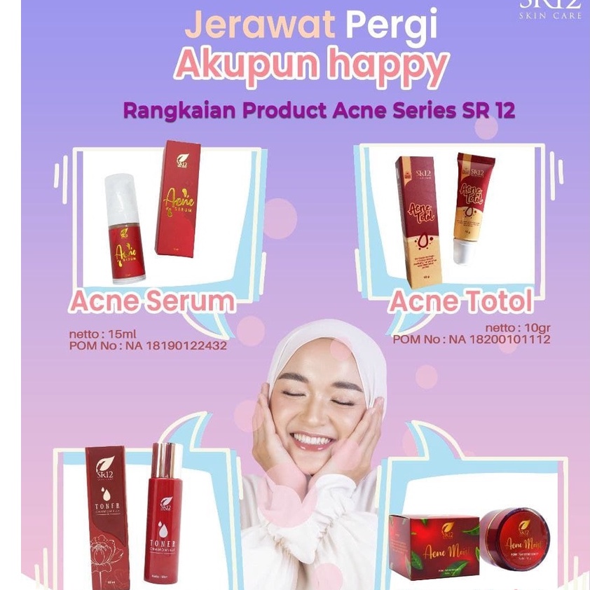 ACNE TONER SR12 60 ml Memudarkan Bekas Jerawat BPOM Obat Jerawat