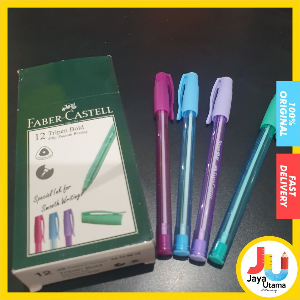 

Faber Castell Bolpen Ball Pen Pulpen Pena Tripen Bold 1.0 Mm