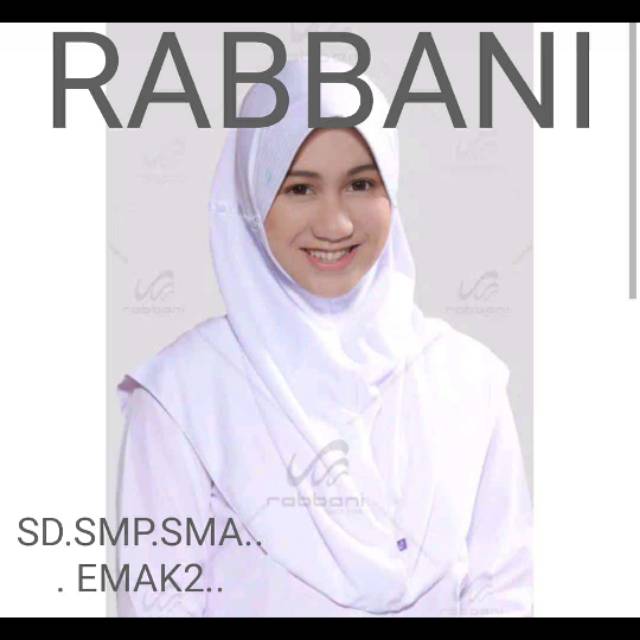 Jilbab ORI RABBANI sekolah anak/ jilbab bergo / jilbab serut/jilbab kaos /jilbab branded