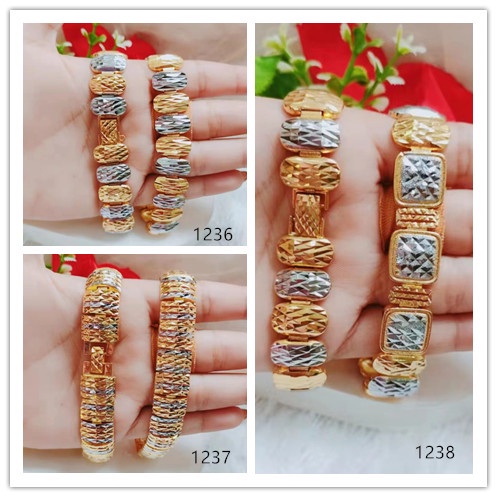 Gelang Xuping Ranta Kombinasi Lapis Emas 24K Perhiasan Fashion 1236-1238