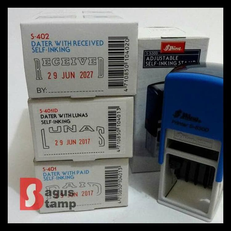 

Terlaris Stempel Otomatis Paid, Lunas, Received Shiny S-401, S-401D, S-402 Barang Bagus