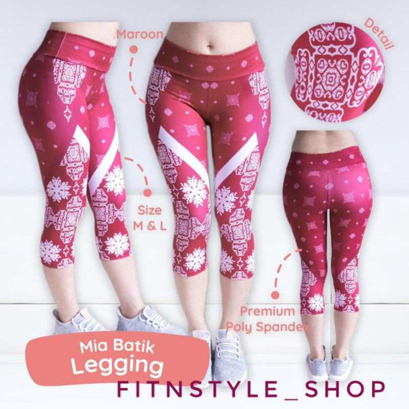 Mia batik legging / legging batik / legging zumba / lejing zumba / lejing senam / legging yoga